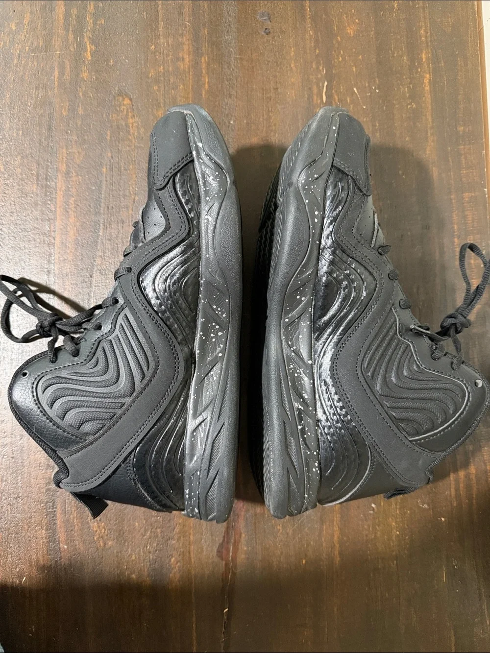 And1 Black High-Top Basketball Shoes with Speckled Midsole